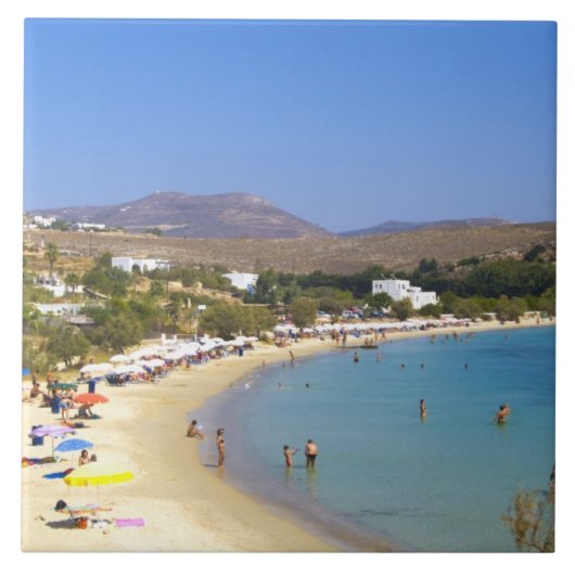 Griechenland, Paros Island, Krios Beach von oben Fliese (Vorderseite)