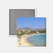 Griechenland, Paros Island, Krios Beach von oben Magnet (Vorderseite/Rückseite)