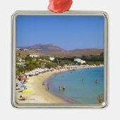 Griechenland, Paros Island, Krios Beach von oben Ornament Aus Metall (Vorne)