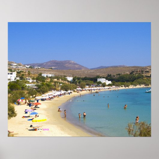 Griechenland, Paros Island, Krios Beach von oben Poster (Vorne)