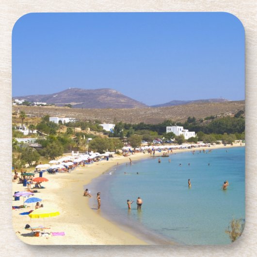 Griechenland, Paros Island, Krios Beach von oben Untersetzer (Vorderseite)