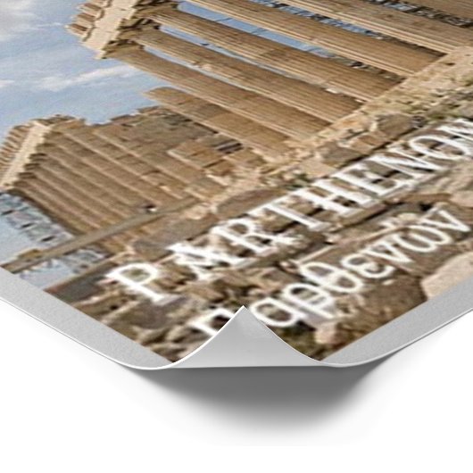 Griechenland - Parthenon Poster (Ecke)