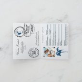 Griechenland Passport Hochzeitseinladung Einladung (Innenseite)