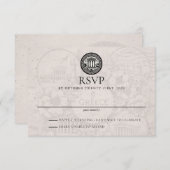 Griechenland Passport Wedding RSVP Karte (Vorne/Hinten)