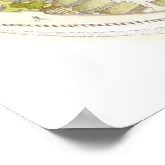 Griechenland. Polis Poster (Ecke)