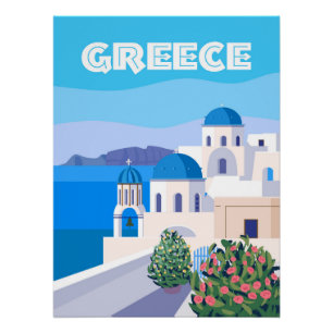 Griechenland Poster Travel Santorini Griechenland