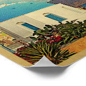 Griechenland Poster Vintage Travel Santorini Griec (Ecke)