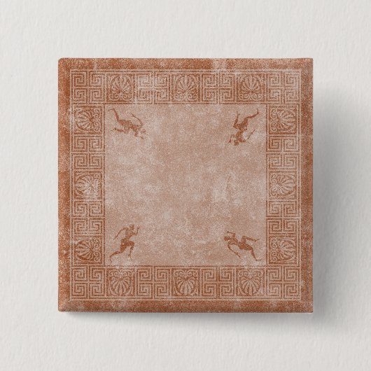 Griechenland-Quadratentwurf Button (Vorderseite)