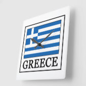 Griechenland Quadratische Wanduhr (Winkel)