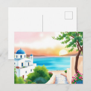 Griechenland Reise Kunst Vintage Postkarte