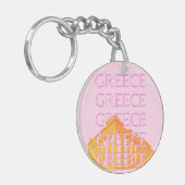 Griechenland, Reisekunst, Rosa Schlüsselanhänger (Vorderseite links)
