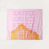 Griechenland, Reisekunst, Rosa Wandteppich (Vorderseite (Horizontal))