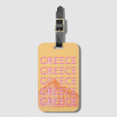 Griechenland Reisen Kunst, Sommer Reisen Kunst, Or Gepäckanhänger (Vorderseite Vertikal)