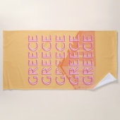 Griechenland Reisen Kunst, Sommer Reisen Kunst, Or Strandtuch (Vorderseite)