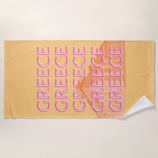 Griechenland Reisen Kunst, Sommer Reisen Kunst, Or Strandtuch (Vorderseite)