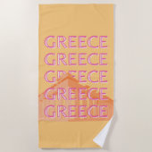 Griechenland Reisen Kunst, Sommer Reisen Kunst, Or Strandtuch (Vorderseite)