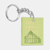 Griechenland Reisen Kunst, Sommerreisen Kunst, Grü Schlüsselanhänger (Vorderseite links)