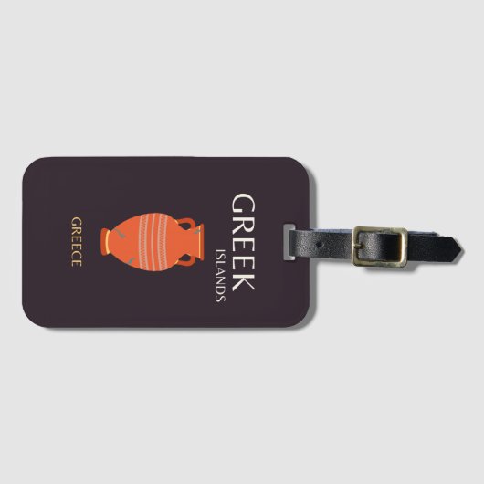 Griechenland, Reisen, Preppy Gepäckanhänger (Vorderseite (Horizontal))
