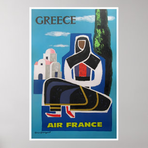 Griechenland Reiseplakat Griechische Kunst Typ Geo Poster