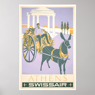 Griechenland Reiseplakat Griechischer Druck Athen Poster