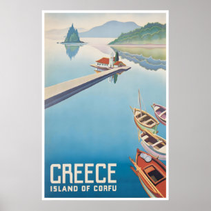 Griechenland Reiseplakat Korfu Druck griechische K Poster