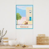 Griechenland Reiseplakat Poster (Küche)