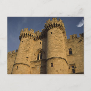 Griechenland, Rhodos Stadt. Blick auf den Palast d Postkarte