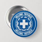 Griechenland-Runde Button (Vorne & Hinten)