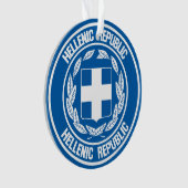 Griechenland-Runde Ornament (Vorderseite)