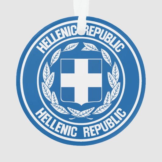 Griechenland-Runde Ornament (Rückseite)