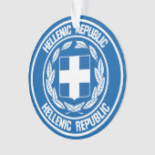 Griechenland-Runde Ornament (Vorderseite)