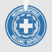 Griechenland-Runde Ornament (Vorderseite)