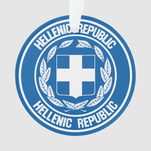 Griechenland-Runde Ornament (Vorderseite)