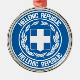 Griechenland-Runde Ornament Aus Metall