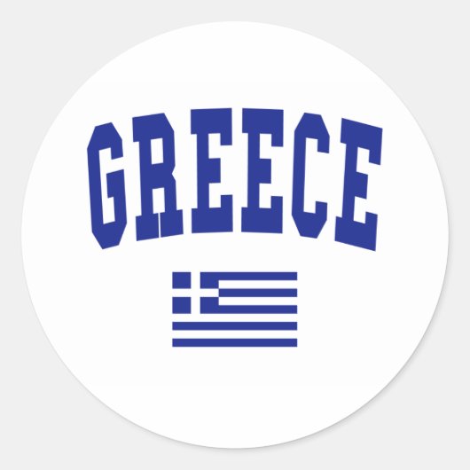 Griechenland Runder Aufkleber (Vorderseite)