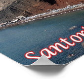 Griechenland - Santorin - Thera - Thira - Poster (Ecke)