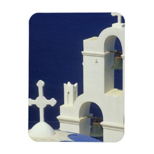 Griechenland, Santorini. Blick auf eine griechisch Magnet