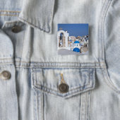 Griechenland, Santorini. Glockenturm und blaue Kup Button (Beispiel)