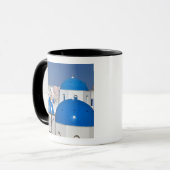 Griechenland, Santorini. Glockenturm und blaue Kup Tasse (Vorderseite Links)