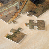 Griechenland, Santorini, Oia. Altes Fischerboot tr Puzzle (Seite)