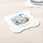 Griechenland Santorini Personalisierte Minimale Ho Untersetzer (angewinkelt)