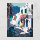 Griechenland Santorini Postkarte (Vorderseite)