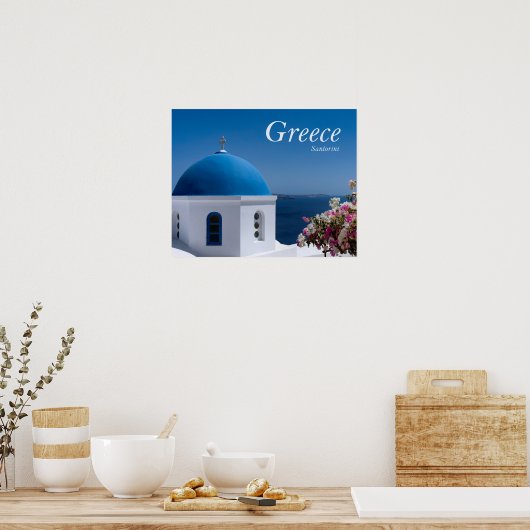 Griechenland Santorini Reisen Poster (Küche)