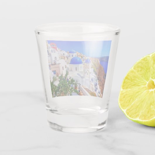 Griechenland Santorini Schnapsglas (Rückseite)