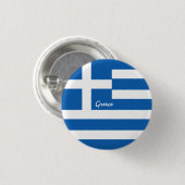 Griechenland - Schaltfläche, patriotische griechis Button (Vorne & Hinten)