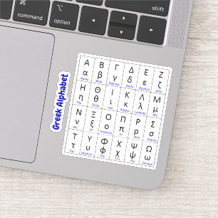 Griechenland Schreiben   Griechisch Alphabet Aufkleber