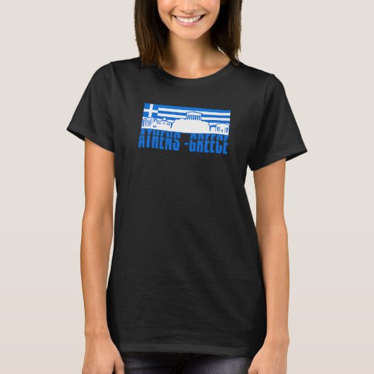 Griechenland Skyline Athens 2 T-Shirt (Vorderseite)