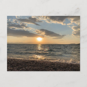 Griechenland, Sonnenuntergang, Meerblick, Postkart Feiertagspostkarte