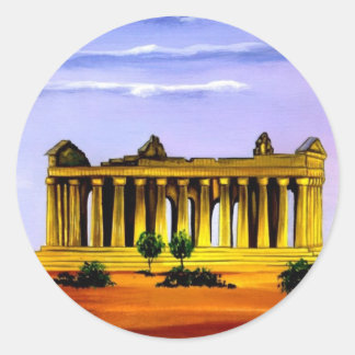 Griechenland-Sticker Runder Aufkleber