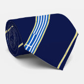 Griechenland stripes Flagge Krawatte (Gerollt)